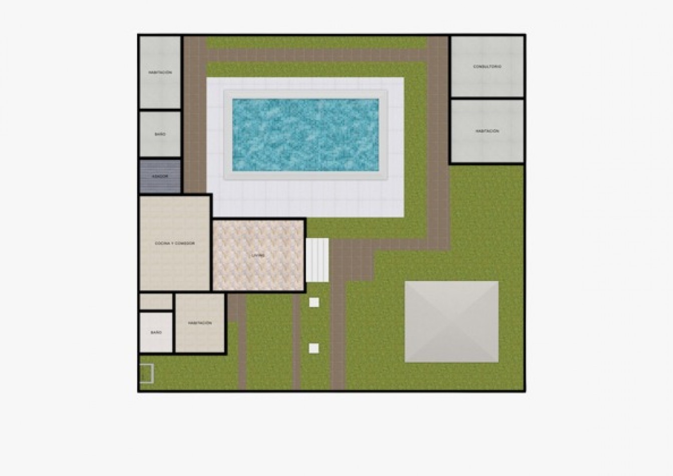 Casa con piscina, cochera y patio verde, Colastine Norte
