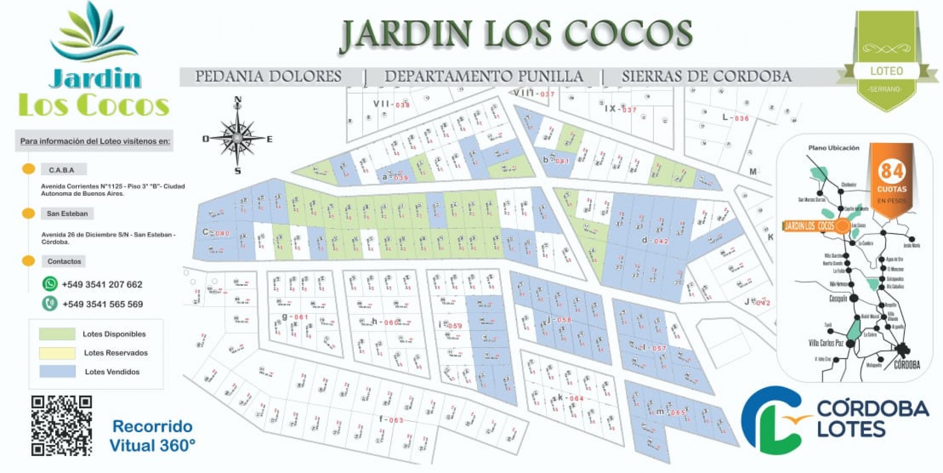Lote en Jardin Los Cocos, Cordoba